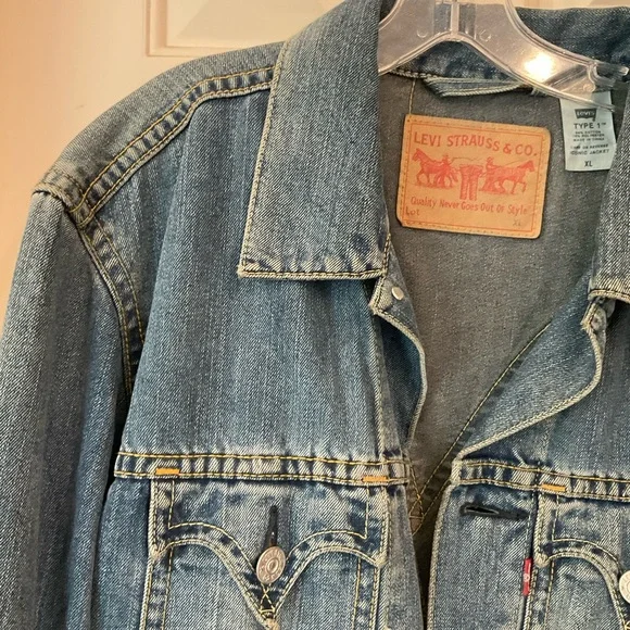 Levis Type 1 Denim Men’s Jacket Size XL, Great condition, Western Yoke & Details - Picture 5 of 16